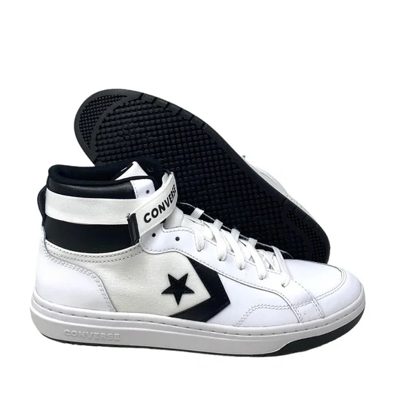 Converse Pro Blaze V2 Mid Top Shoes Skate Leather Black White Men’s Size A00985C - Picture 7 of 10